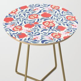 Summer Pomegranate Blue pattern Side Table