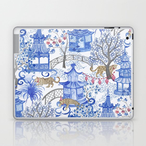 Party Leopards in the Pagoda Forest Laptop & iPad Skin