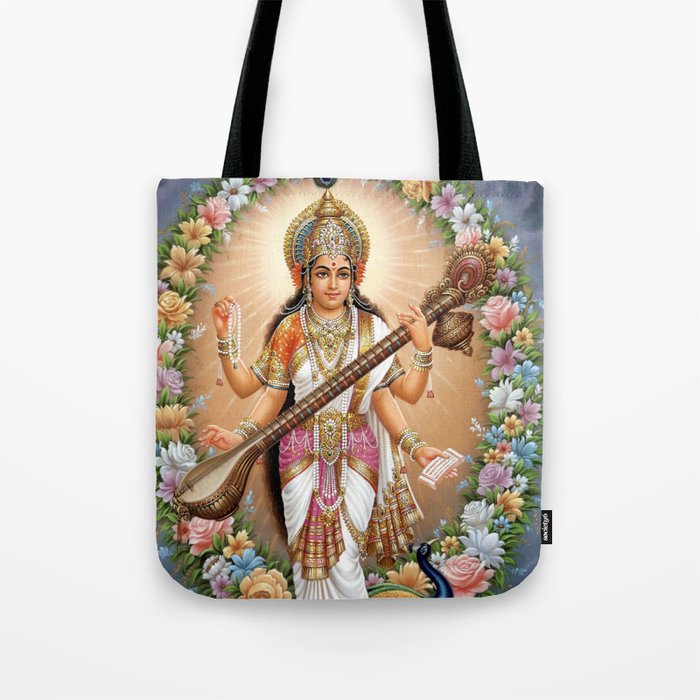 Goddess Saraswati Tote Bag