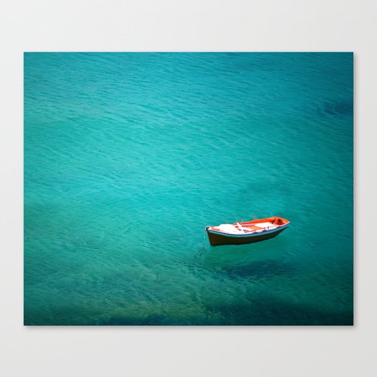Red Boat Canvas Print