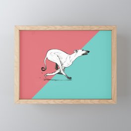 Run Greyhound! Framed Mini Art Print