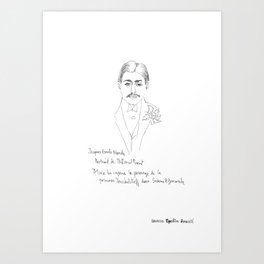 Marcel Proust portrait Art Print