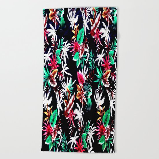 Exotic Flower Beach Towel