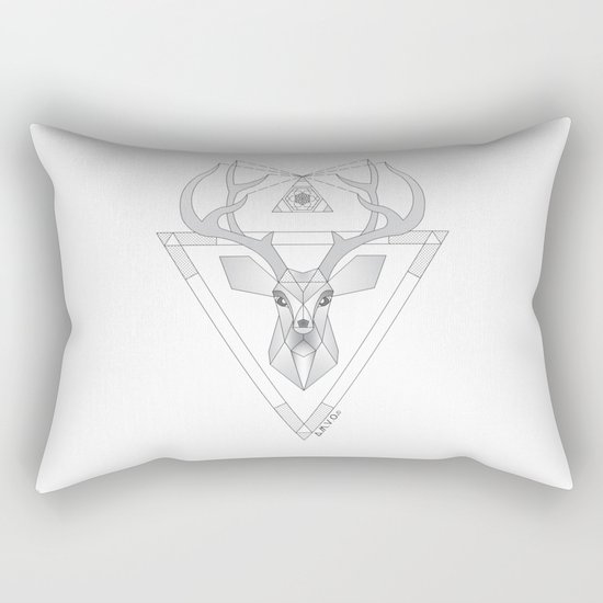 Geometric Deer Rectangular Pillow