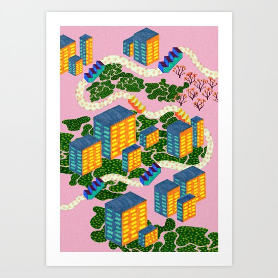 Höghus Art Print