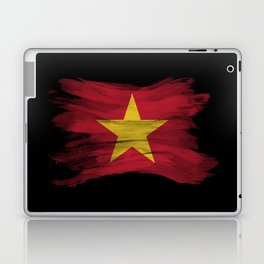 Vietnam flag brush stroke, national flag Laptop Skin