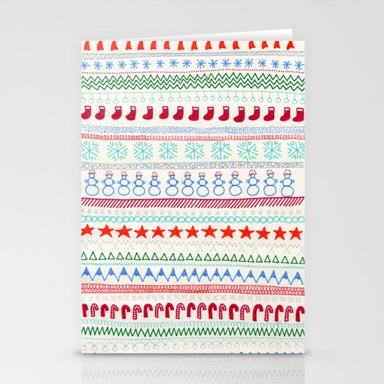 Christmas Doodles Stationery Cards by anita | Society6