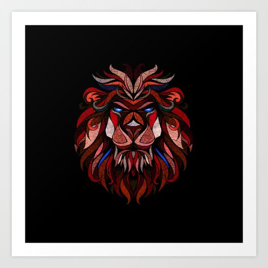Red Lion Art Print