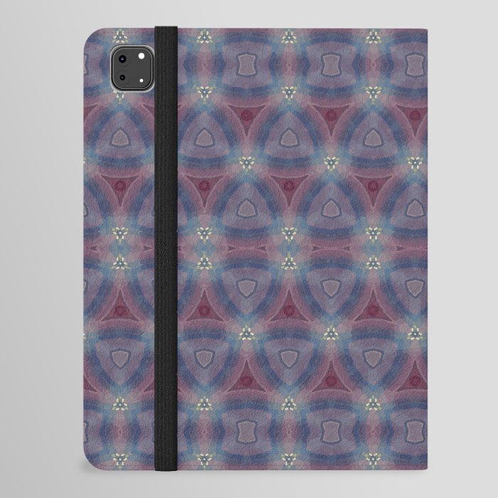 Abstract Triangles of Maroon Blue and Gold iPad Folio Case