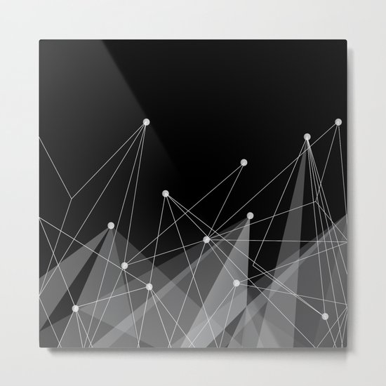 Black fractals Metal Print
