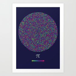 Infinite Pi in Colour Art Print