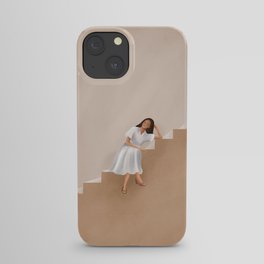 Girl Thinking on a Stairway iPhone Case
