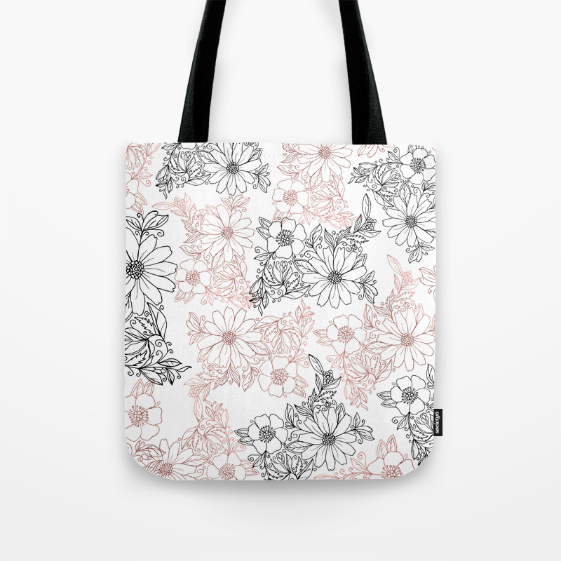 black floral bag
