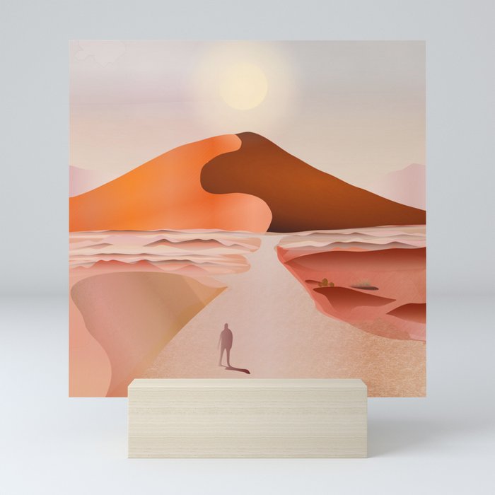 Beautiful Dunes In The Hot Desert Sun Mini Art Print