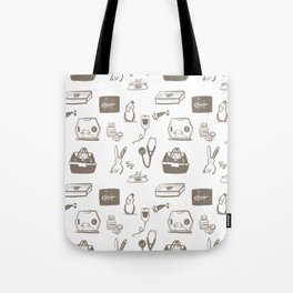 Dr Fluffton’s exotics day Grey and White Tote Bag