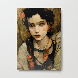That young lady Metal Print