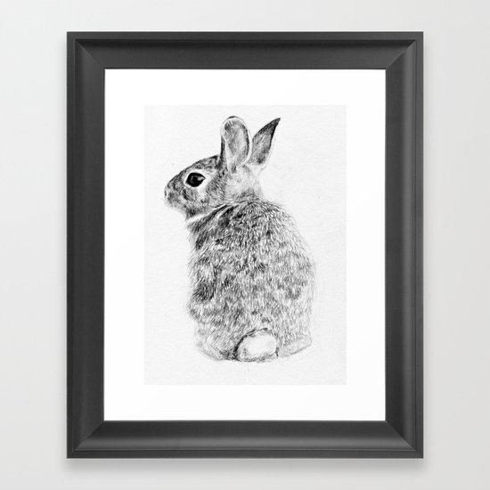 Rabbit Framed Art Print by Anna Shell Society6