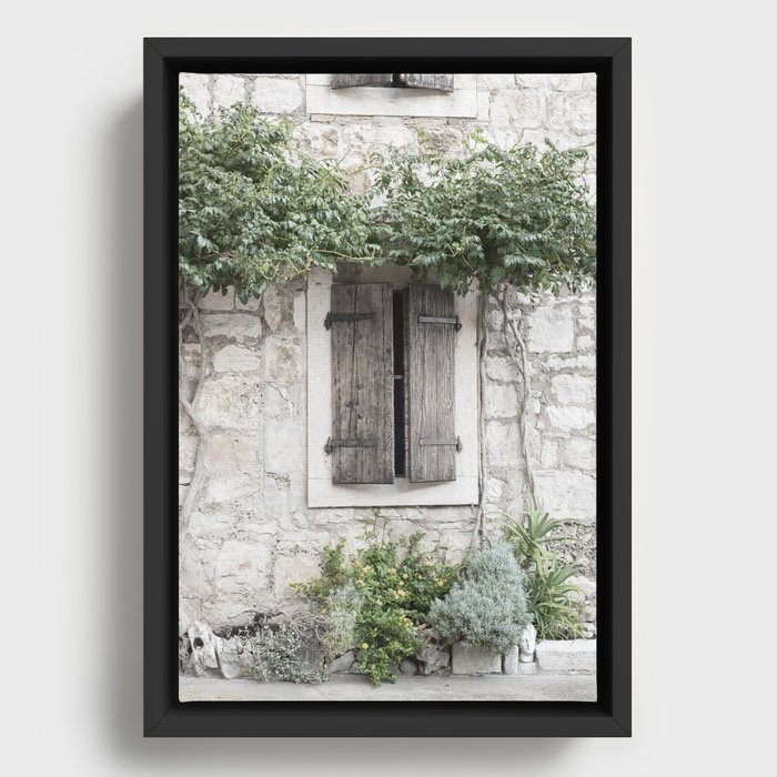 Mediterranean Window  Framed Canvas