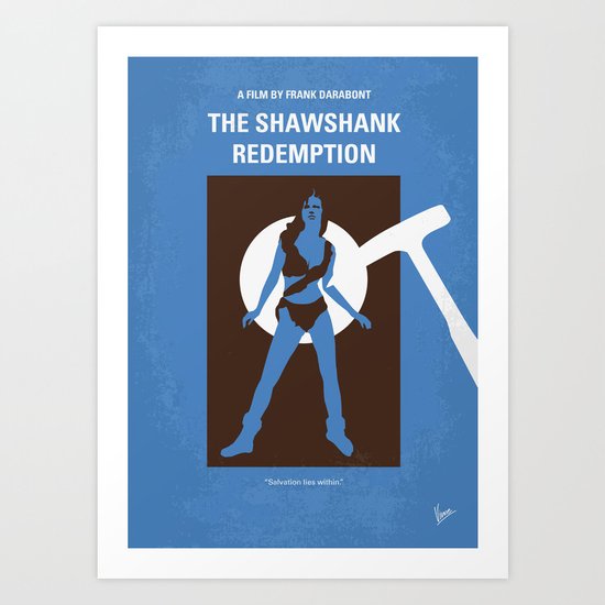 No246 My THE SHAWSHANK REDEMPTION minimal movie poster Art Print