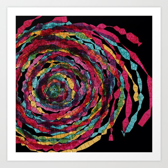 pattern - spaghettis spiral Art Print