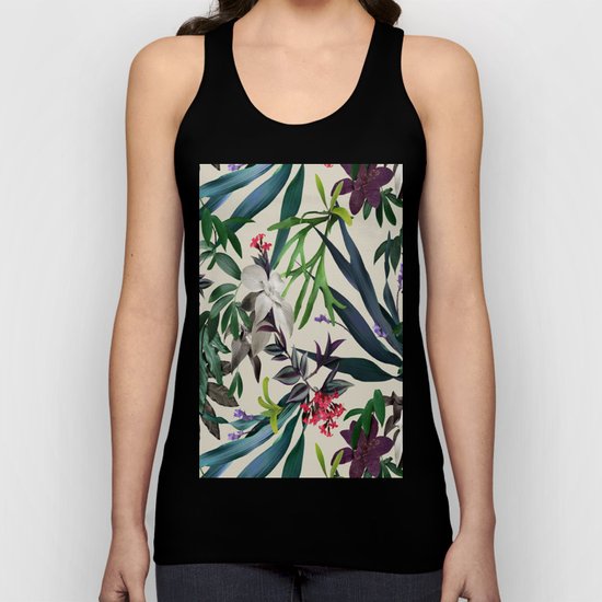 Tropical leaf pattern II Unisex Tank Top