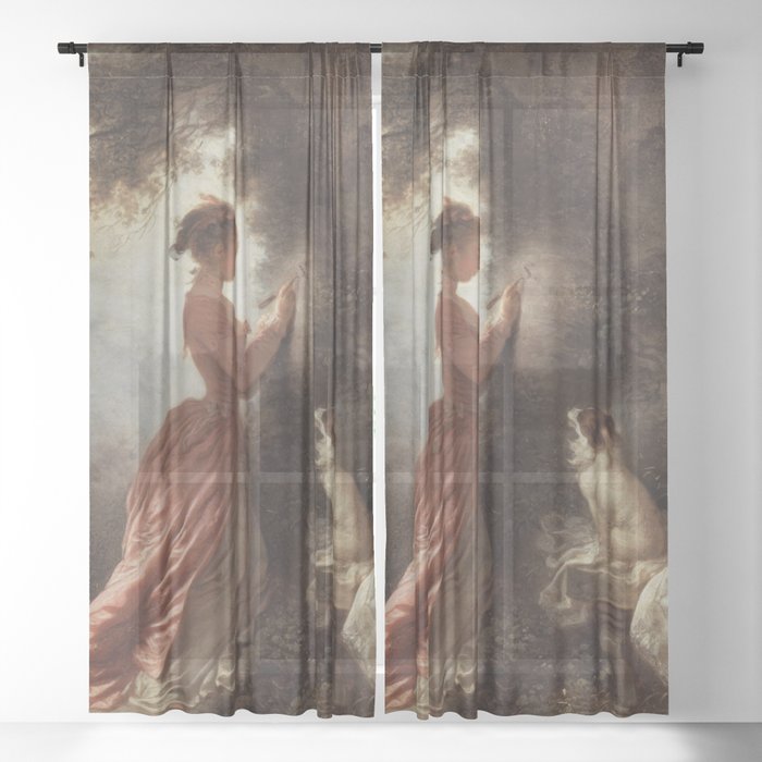Jean-Honoré Fragonard - The Souvenir Sheer Curtain