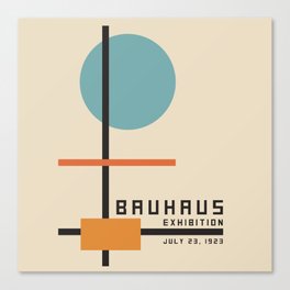 Bauhaus Poster Blue Circle Canvas Print