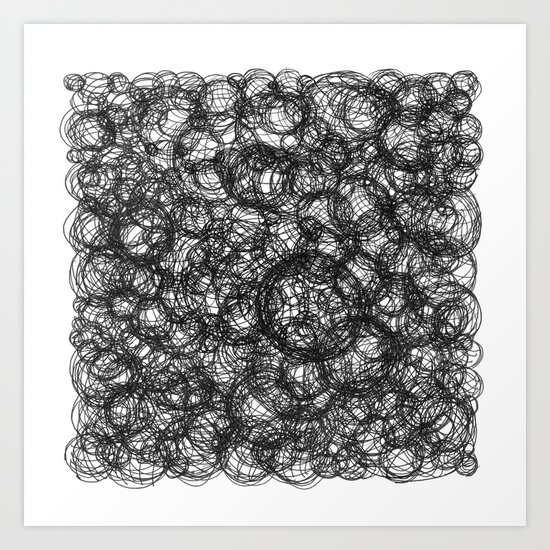 Black Ink on White Art Print