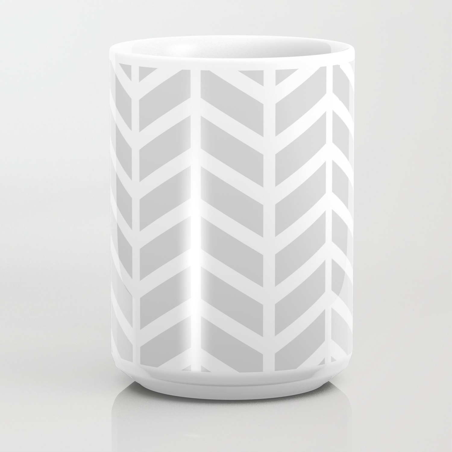 Gray White Chevron Coffee Mug By Annieneusteter Society6