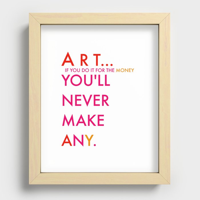 art and money Recessed Framed Print