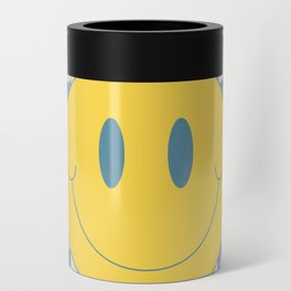 Smiley baby blue warp checked Can Cooler