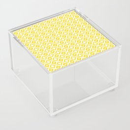 Yellow Ornamental Arabic Pattern Acrylic Box
