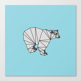 Geometric Polar Bear Canvas Print
