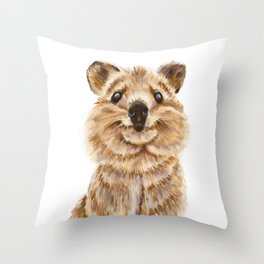 Quokka, the happiest animal on Earth Throw Pillow