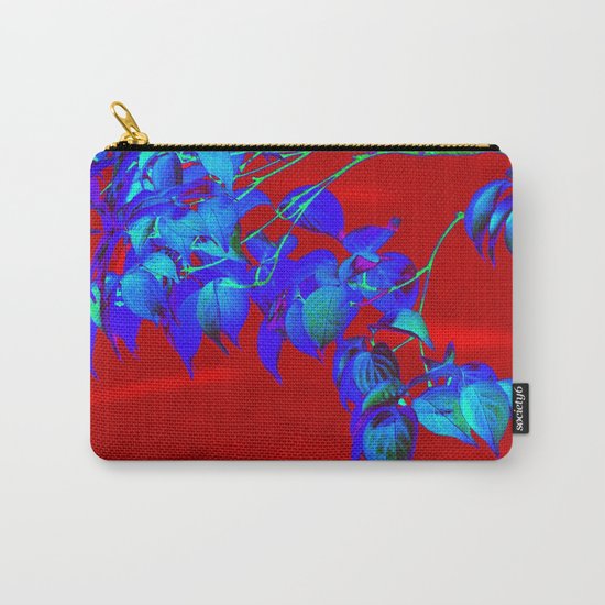 Red Sky And Blue Leaves Carry-All Pouch