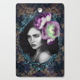 Flower Ladies Collection oi1 -63 Contemporary Eclectic Modern Victorian Digital Artwork Cutting Board