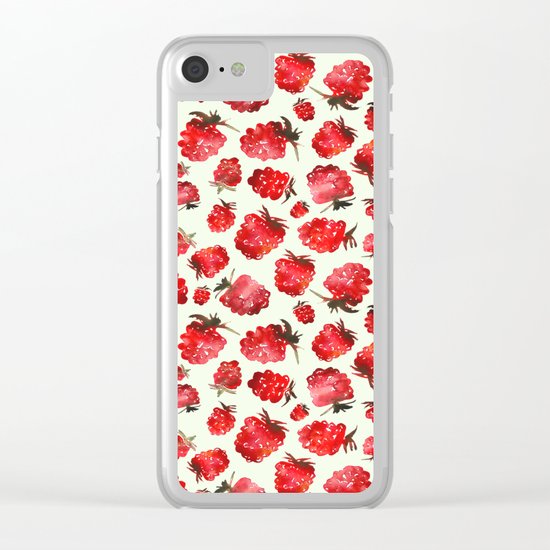Raspberry vibes Clear iPhone Case
