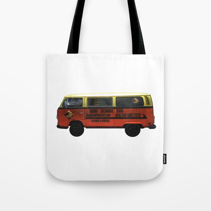 Surf School Bus Tote Bag By Ohanasurfproject