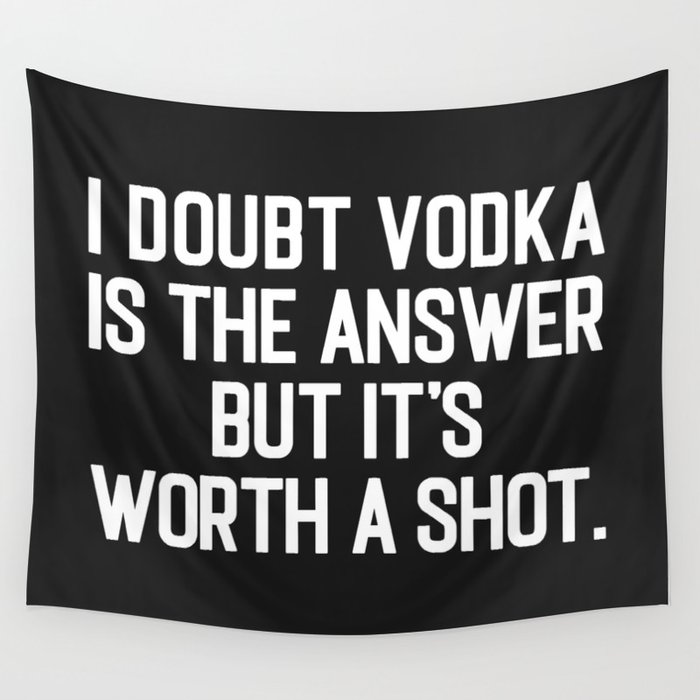 Vodka Is The Answer Funny Drunk Quote Water Bottle by EnvyArt