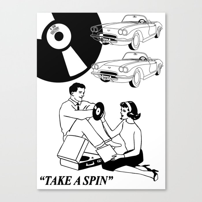 take a spin 2 - b&w Canvas Print