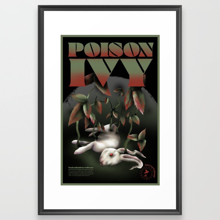 Plant Poster - Poison Ivy Framed Art Print