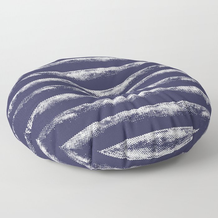 Irregular Stripes Dark Blue Floor Pillow