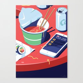 A night out in Seoul - Part 10 - Convenient Store Dinner Canvas Print