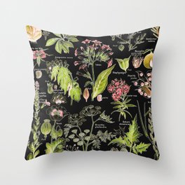 Adolphe Millot - Plantes dangereuses A (dangerous plants A) Throw Pillow