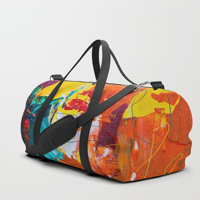 Mid Century Colorful Abstract Duffle Bag