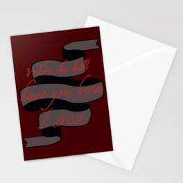 Bella, where the hell have you been, loca Stationery Cards
