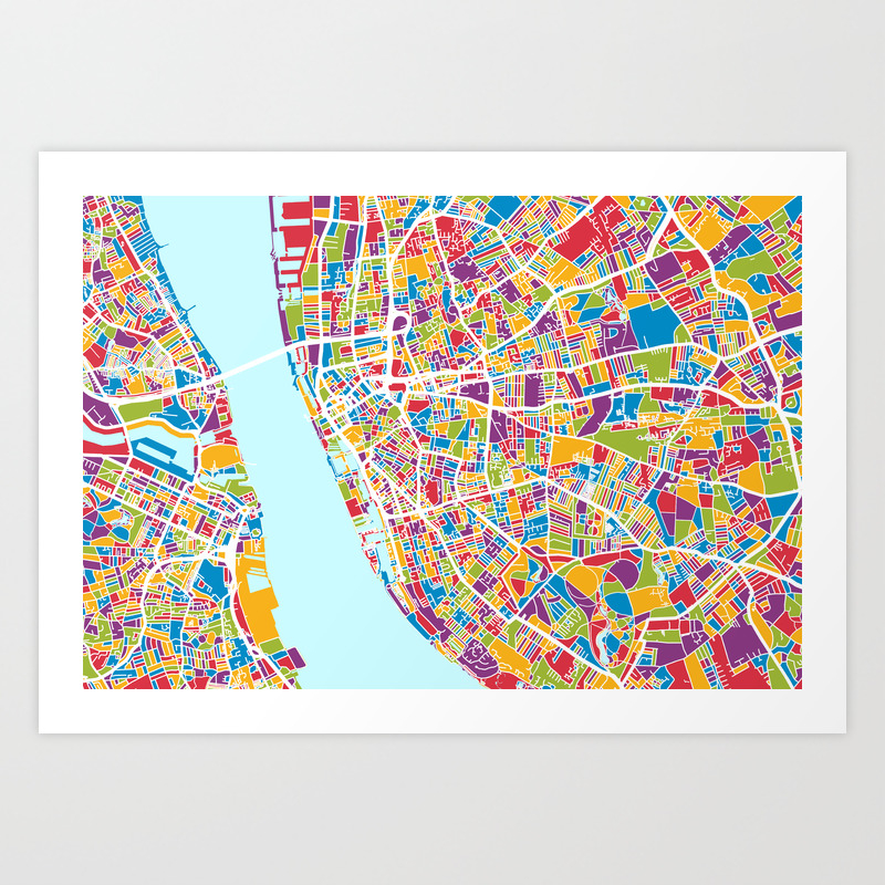 Liverpool England Street Map Art Print By Artpause Society6