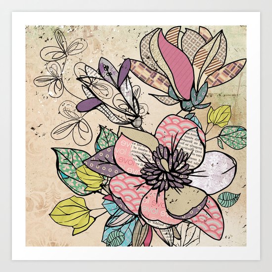 Paper Flowers #5 Art Print