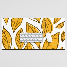 Yellow Autumn Leaves Desk Mat