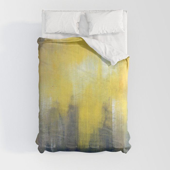 Yellow and Grey Comforter
